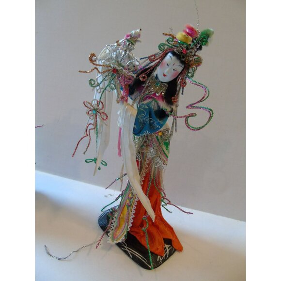 Vintage 1960's Chinese Opera Dolls Male Female Elaborate Costumes Handmade - Picture 3 of 10